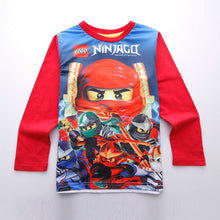 High Quality  Boys clothing Lego ninjago Shirt  for Boy  T-shirts  Long Sleeve Spring Autumn Cotton Kids Clothes