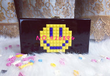 New fashion Lego Acrylic LOVE heart-shaped smiley lady clutch evening bag chain shoulder bag wallet purse messenger bag wallet