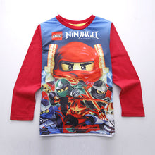 High Quality  Boys clothing Lego ninjago Shirt  for Boy  T-shirts  Long Sleeve Spring Autumn Cotton Kids Clothes