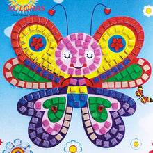 12 Colors 3D Children Puzzle  DIY Foam Mosaic Stickers Art EVA Cartoon Crystal 3D Sticker Creative Educational Toys For Kids