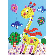12 Colors 3D Children Puzzle  DIY Foam Mosaic Stickers Art EVA Cartoon Crystal 3D Sticker Creative Educational Toys For Kids