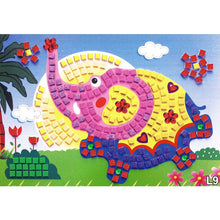 12 Colors 3D Children Puzzle  DIY Foam Mosaic Stickers Art EVA Cartoon Crystal 3D Sticker Creative Educational Toys For Kids