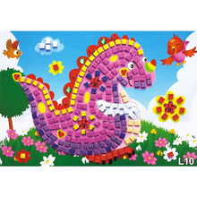 12 Colors 3D Children Puzzle  DIY Foam Mosaic Stickers Art EVA Cartoon Crystal 3D Sticker Creative Educational Toys For Kids