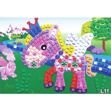 12 Colors 3D Children Puzzle  DIY Foam Mosaic Stickers Art EVA Cartoon Crystal 3D Sticker Creative Educational Toys For Kids