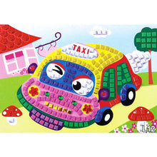 12 Colors 3D Children Puzzle  DIY Foam Mosaic Stickers Art EVA Cartoon Crystal 3D Sticker Creative Educational Toys For Kids