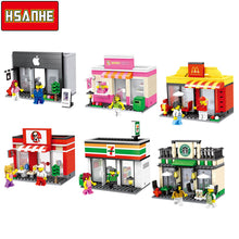 HSANHE Brick Big Scene Mini Micro DIY Building Blocks Architecture Kids early Educational Toys Figure Compatible With Legoe