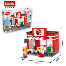 HSANHE Brick Big Scene Mini Micro DIY Building Blocks Architecture Kids early Educational Toys Figure Compatible With Legoe
