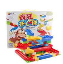 [Bainily]2017 Funny DIY Race Run Track Colorful Construction Balls Rolling Track Building Blocks Compatible LegoINGly Duploe