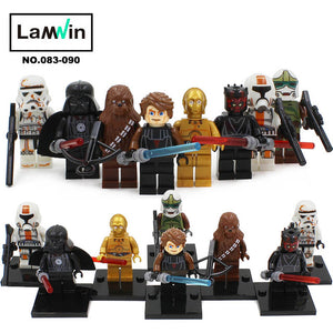 Star Wars 7 Action Figures The Force Awakens Clone Storm Trooper Yoda Darth Vader Building Blocks Brick Compatible With Legoe