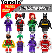 [Yamala] Single Super Heroes Harley Quinn Joker Legoing Batman Catwoman Robin Poison Ivy Calendar of People Blocks Toys