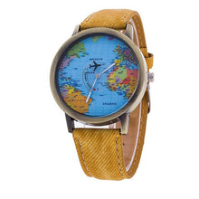 2017 New Women Watches Global Travel World Map PU Leather Fashion Leather Quartz Watches Clock For Ladies Montre Femme