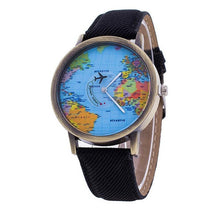2017 New Women Watches Global Travel World Map PU Leather Fashion Leather Quartz Watches Clock For Ladies Montre Femme