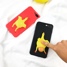 2017 Funny 3D Cartoon Animal Phone Cases For iphone 7 6 6s Plus Case Soft TPU Vent toy Squishy Squeeze Lay egg hen chicken Cover