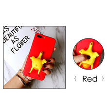 2017 Funny 3D Cartoon Animal Phone Cases For iphone 7 6 6s Plus Case Soft TPU Vent toy Squishy Squeeze Lay egg hen chicken Cover