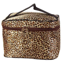 Women Makeup Case Leopard Print PU Leather Women Travel Cosmetic Bag para mujer #XTJ