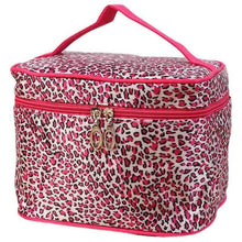 Women Makeup Case Leopard Print PU Leather Women Travel Cosmetic Bag para mujer #XTJ
