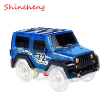 Shineheng Electronics LED Car Toys Flashing Lights Boys Birthday Gift Kids Toy Play with Tracks Together