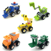 ENLIGHTEN City Construction Road Roller Forklift Truck Tractor Sweeper Truck Building Blocks Kids Toy Compatible Legoe Bricks