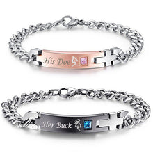 AZIZ BEKKAOUI Lover Couple Bracelets with Box Best Gift Charm Bracelets For Women Stainless Steel Men Jewelry Drop Shipping