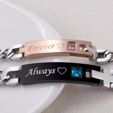 AZIZ BEKKAOUI Lover Couple Bracelets with Box Best Gift Charm Bracelets For Women Stainless Steel Men Jewelry Drop Shipping