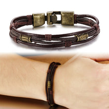 GAGAFEEL Bracelet Genuine Leather Bracelets Men Male Punk Jewelry Rope Chain Charm Bangle Wholesale Gifts OB855