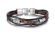 GAGAFEEL Bracelet Genuine Leather Bracelets Men Male Punk Jewelry Rope Chain Charm Bangle Wholesale Gifts OB855