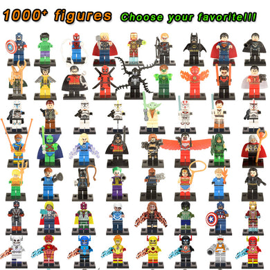 Super Heroes Marvel Figures Captain American The Hulk Spiderman Iron Man LEGOINGLYS Building Blocks Mini Bricks Children Toys