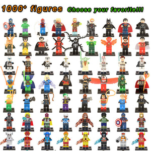 Super Heroes Marvel Figures Captain American The Hulk Spiderman Iron Man LEGOINGLYS Building Blocks Mini Bricks Children Toys