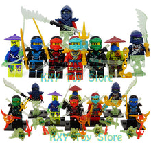Building Blocks Compatible with LegoINGlys NinjagoINGlys Sets NINJA Heroes Kai Jay Cole Zane Nya Lloyd Weapons Action Toy Figure
