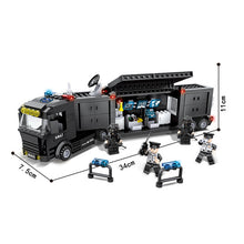 HSANHE Building Block Brick SWAT Command Vehicle Car 3D DIY Model Compatible With Legoe City Boy Toy Christmas Gifts Toy For Kid