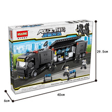 HSANHE Building Block Brick SWAT Command Vehicle Car 3D DIY Model Compatible With Legoe City Boy Toy Christmas Gifts Toy For Kid