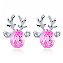 Christmas Reindeer Earrings Crystal Earrings luxury three-dimensional Christmas reindeer antlers earrings Gift 30