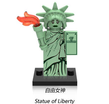 Gingerbread Chicken Unicorn Figure Panda Man Statue Of Liberty Golden Saint Medusa Rocket Boy Building Blocks Bricks Toys
