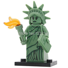 Gingerbread Chicken Unicorn Figure Panda Man Statue Of Liberty Golden Saint Medusa Rocket Boy Building Blocks Bricks Toys