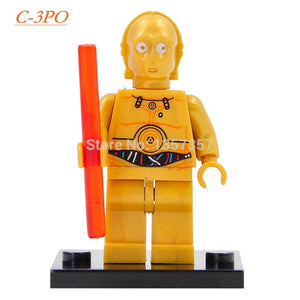 Star Wars Block Single Sale Yoda Leia figure Boba Fett Ki Adi BB8 Clone Trooper Darth Vader Kylo Ren Building Blocks Models Toys