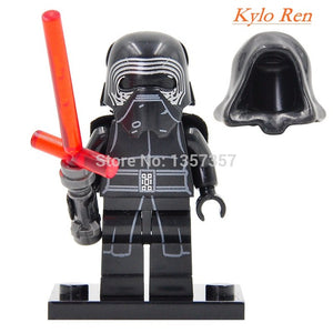 Star Wars Block Single Sale Yoda Leia figure Boba Fett Ki Adi BB8 Clone Trooper Darth Vader Kylo Ren Building Blocks Models Toys
