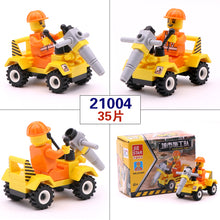 [Yamala] 12 Kinds Original Mini Transportation Block Car Building Blocks Compatible  legoeINGlys Duplo Soliders Police Bricks