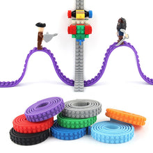 1pc/1.6*92cm Kids Adults DIY Building Blocks Base  Dots Adhesive Plastic Tape  Base Plate Sticky Backing For Lego Tape Toy