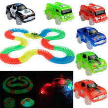 Normal Size Glow Racing Track Set 5 Led Light Track Car Flexible Glowing Tracks Toy 162/165/220/240 Race Track With Retail Box