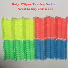 Normal Size Glow Racing Track Set 5 Led Light Track Car Flexible Glowing Tracks Toy 162/165/220/240 Race Track With Retail Box