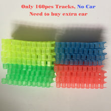 Normal Size Glow Racing Track Set 5 Led Light Track Car Flexible Glowing Tracks Toy 162/165/220/240 Race Track With Retail Box