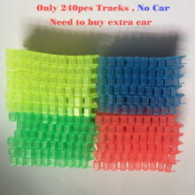 Normal Size Glow Racing Track Set 5 Led Light Track Car Flexible Glowing Tracks Toy 162/165/220/240 Race Track With Retail Box