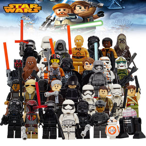 Star Wars The Last Jedi Yoda Obi-Wan Darth Vader Storm Building Block Compatible with LegoINGlys Starwars Kids Action Figure Toy