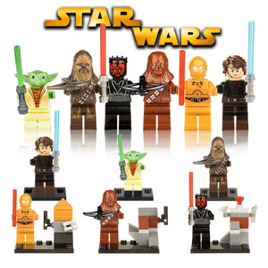Star Wars The Last Jedi Yoda Obi-Wan Darth Vader Storm Building Block Compatible with LegoINGlys Starwars Kids Action Figure Toy