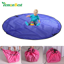 LemonBest 150cm Portable Kids Baby Play Mat Toy Large Storage Bag Organizer Blanket Rug Boxes For Lego Toys Organizer Bin Box