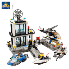 KAZI 6726 Police Station Building Blocks Bricks Educational Toys Compatible with all brand city Birthday Gift Toy Brinquedos