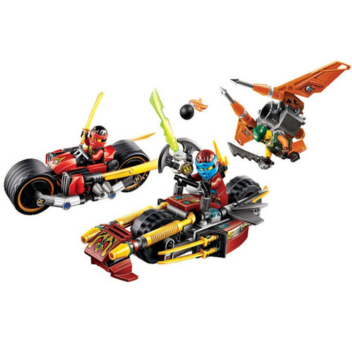 10444 Thunder Swordsman Building Blocks Chariots Hoja De Kai Chase Ladrillos Juguete Compatible with Legoe Blocks